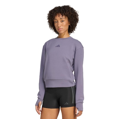 Blusão de Moletom Gola Careca Feminino Adidas Designed-for-Training Warm-Up - Foto 1