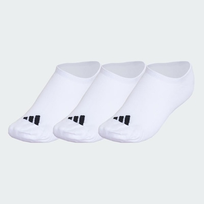 Meia Unissex Adidas Finas e Leves Sportswear Malha Elástica No-Show - 3 Pares - Foto 1