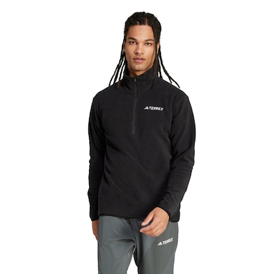 Jaqueta Masculina Adidas Fleece 1/2 Zíper Multi Essentials - Foto 1