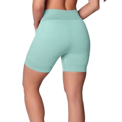 Short Selene Sem Costura Quadriculado Feminino - Foto 2