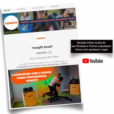 Banco Supino Regulável Com Apoio Yangfit Linha Profissional - Foto 2
