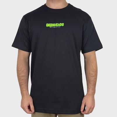 Camiseta Okenheads Básica Silk Abduzido Masculina - Foto 1