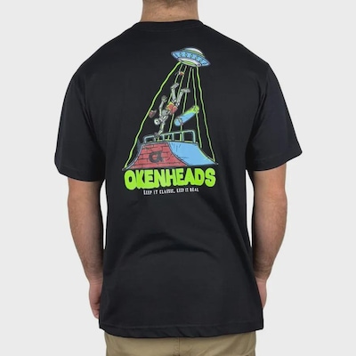 Camiseta Okenheads Básica Silk Abduzido Masculina - Foto 2