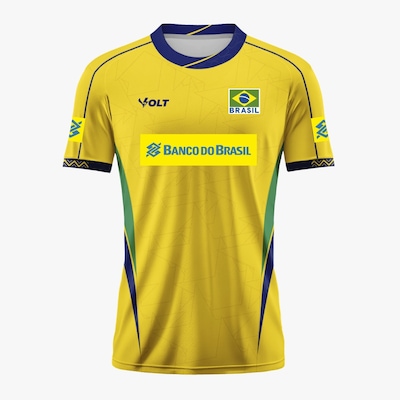 Camisa Vôlei Brasil Volt 2025 Jogo 1 Masculina - Foto 1