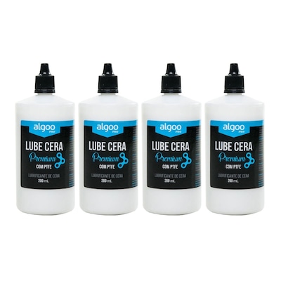 Kit com 4 Óleos Lubrificantes Cera Corrente Bike Algoo Premium 200 ml - Foto 1