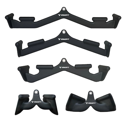 Kit Puxadores Anatômico Maciço Academia Yangfit Multipegadas - Foto 1