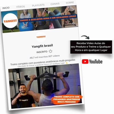 Kit Puxadores Anatômico Maciço Academia Yangfit Multipegadas - Foto 3