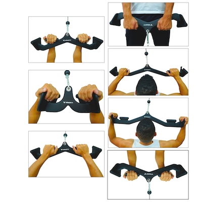Kit Puxadores Anatômico Maciço Academia Yangfit Multipegadas - Foto 5