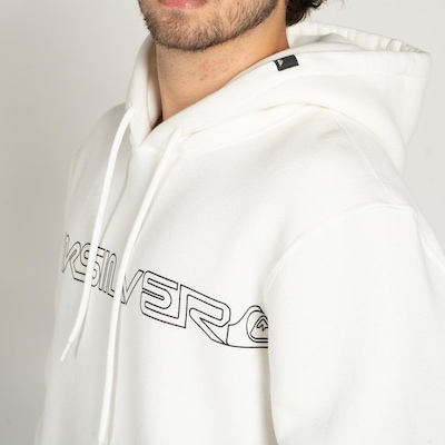 Blusão de Moletom Masculino Quiksilver Canguru Word Block com Capuz - Foto 3