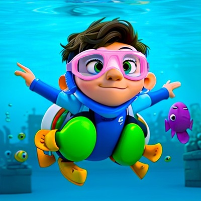 Máscara De Natação Gold Sports Rapid Infanto 7.0 High Definition Infantil - Foto 3