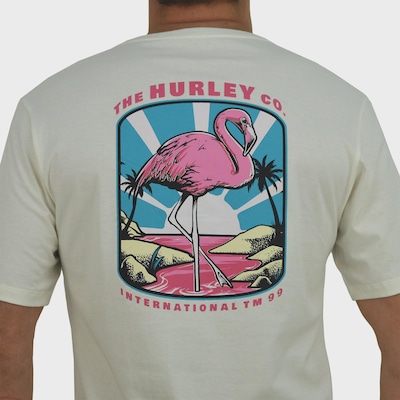 Camiseta Masculina Hurley Flamingo - Foto 4