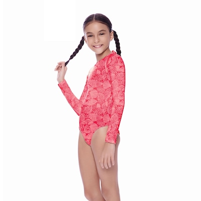 Maiô Infantil Speedo Manga Longa Tropical Sea - Foto 1