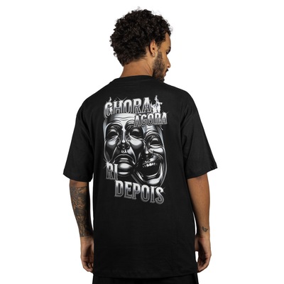 Camiseta Masculina Overking Oversized Chora Agora Ri Depois - Foto 3