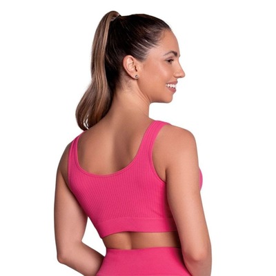 Top Selene Canelado Sem Costura Feminino - Foto 2