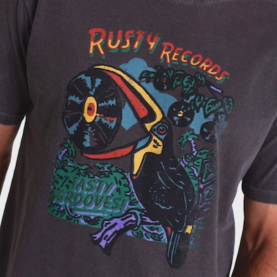 Camiseta Masculina Rusty Jungle Records - Foto 2