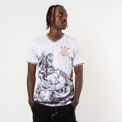 Camisa Masculina Surf Center Corinthians Quebrada São Jorge - Foto 1