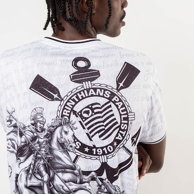 Camisa Masculina Surf Center Corinthians Quebrada São Jorge - Foto 4