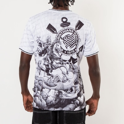 Camisa Masculina Surf Center Corinthians Quebrada São Jorge - Foto 6