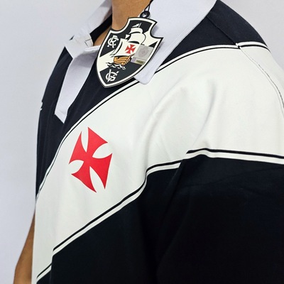 Camisa Vasco Da Gama Polo Oversized Approve Faixa Masculina - Foto 5