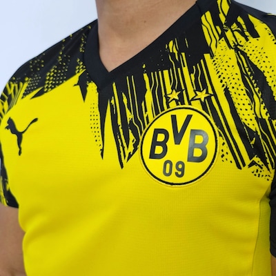 Camisa do Borussia Dortmund Puma 25/26 Uniforme 1 Torcedor Masculina - Foto 5