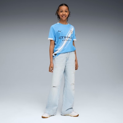 Camisa do Manchester City Puma 25/26 Uniforme 1 Torcedor Infantil - Foto 4