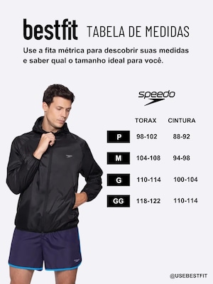 Jaqueta Corta Vento Masculina Speedo Essential - Foto 5
