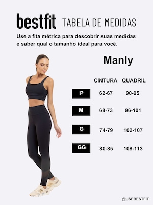 Calça Legging Feminina Manly Recortes em Tule - Foto 5