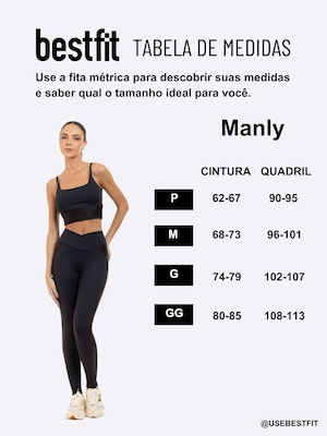 Calça Legging Metalic Feminina Manly Recortes - Foto 5