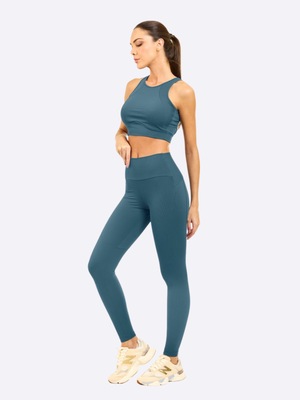 Calça Legging Feminina Manly Recortes Canelado - Foto 2