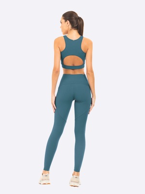 Calça Legging Feminina Manly Recortes Canelado - Foto 4