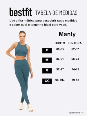 Calça Legging Feminina Manly Recortes Canelado - Foto 5