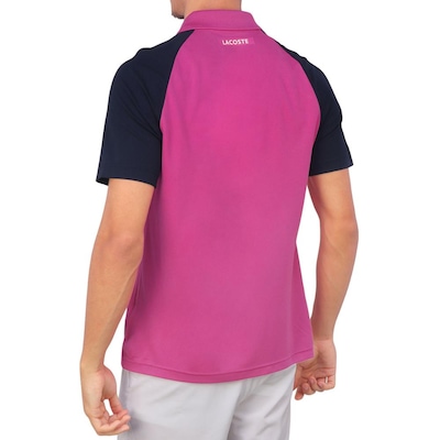 Camisa Masculina Polo Lacoste Color Block Ultra Dry Tennis - Foto 2