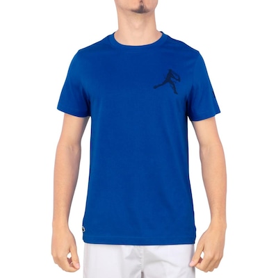 Kit Boné + Camiseta Lacoste Tennis Novak Djokovic Th1044 Masculina - Foto 2