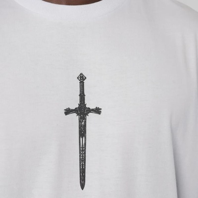 Camiseta Regular MCD Cavaleiro Guerra Espada Masculino - Foto 4