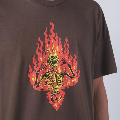 Camiseta Regular MCD Caveira Em Chamas Masculino - Foto 3