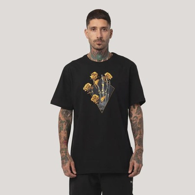 Camiseta Regular MCD Dourado Mão Caveira Masculino - Foto 1