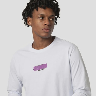 Camiseta Manga Longa Lost Plastisol Masculino - Foto 4