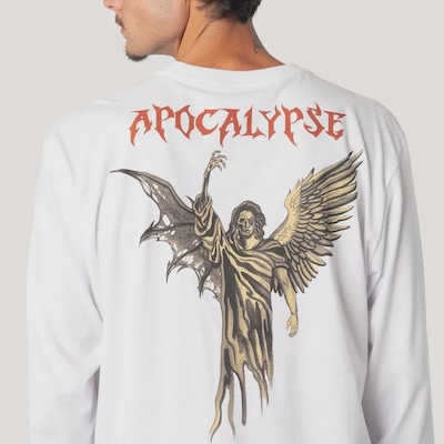 Camiseta Regular Manga Longa MCD Apocalipse Masculino - Foto 3