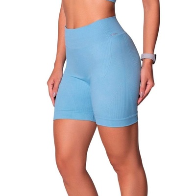 Short Selene sem Costura Canelado Feminino - Foto 1