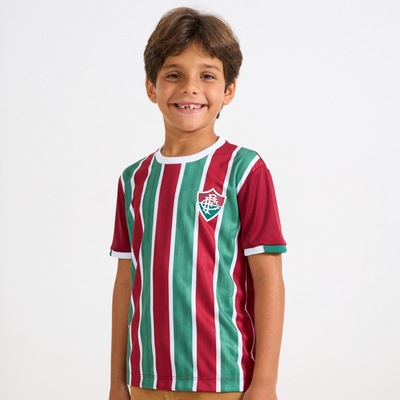Camisa do Fluminense Tratado Tricolor Braziline Infantil - Foto 3
