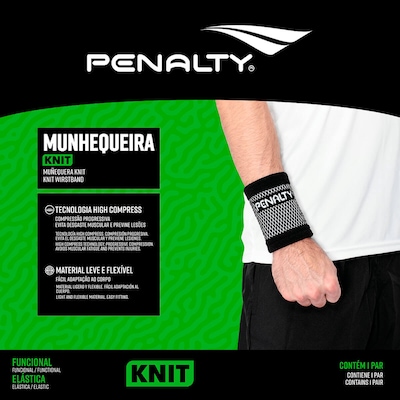 Par de Munhequeiras Penalty Elásticas Knit XXIII - Foto 4