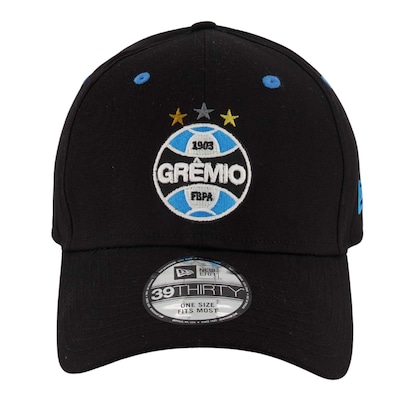 Boné Grêmio New Era Preto Aba Curva Futebol 39Thirty - Foto 4