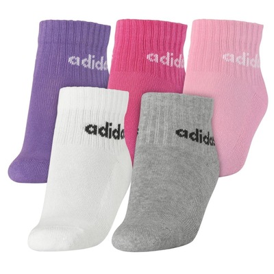Meia Infantil Adidas Ankle Linear - 29 ao 31 - 5 Pares Sortidos - Foto 3