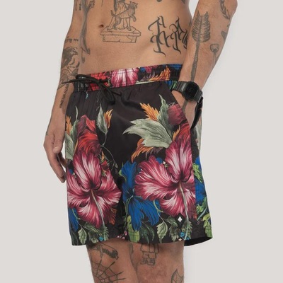 Shorts Com Elástico Utility MCD Color Hibiscus Masculino - Foto 1