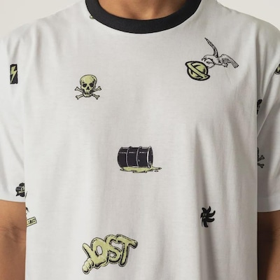 Camiseta Digital Lost Beach Trash Masculino - Foto 4