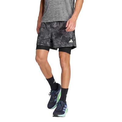 Short 2 Em 1 Masculino adidas Own The Run Spray Dye - Foto 1