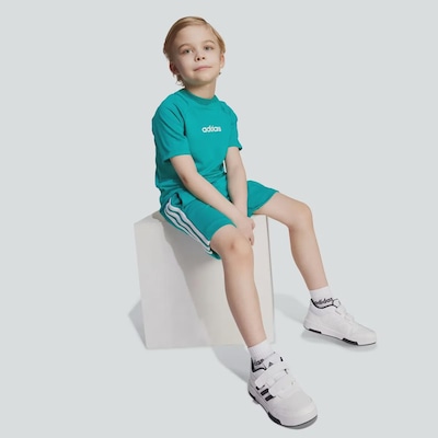 Camiseta adidas Essentials Logo Linear Infantil - Foto 5