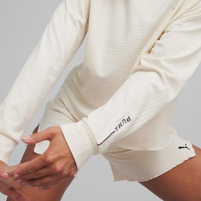 Blusão de Moletom Feminino Puma sem Capuz Unwind Pullover - Foto 3