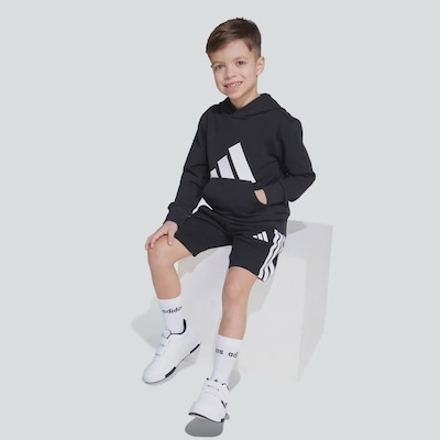 Blusão de Moletom Infantil adidas sem Capuz Essentilas Big Logo - Foto 3