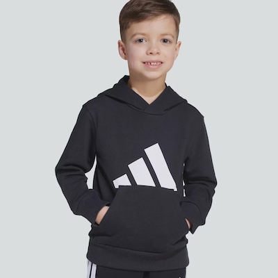 Blusão de Moletom Infantil adidas sem Capuz Essentilas Big Logo - Foto 6